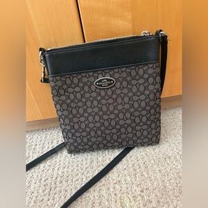Coach Monogram Crossbody in Brown and Black
